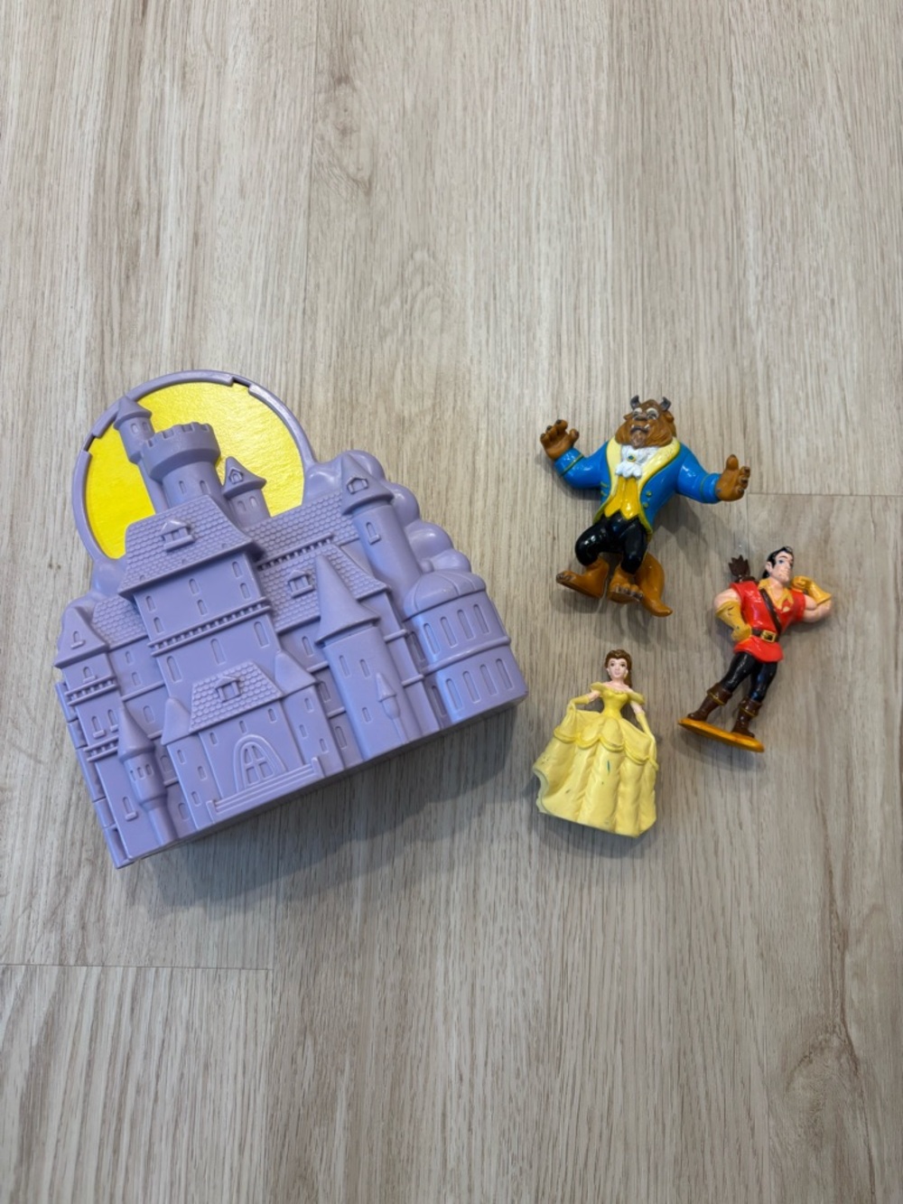Vintage 1990s Disney Beauty and the Beast castle playset